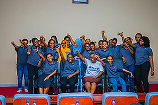 Team energiser during a training